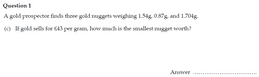 Question 03 - Oundle School - 13 Plus Maths Entrance Exam Paper 2022