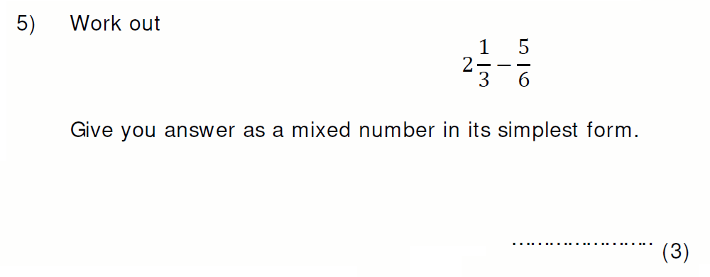 Question 05 - Colfe_s School 13 Plus Examination Maths Sample Paper