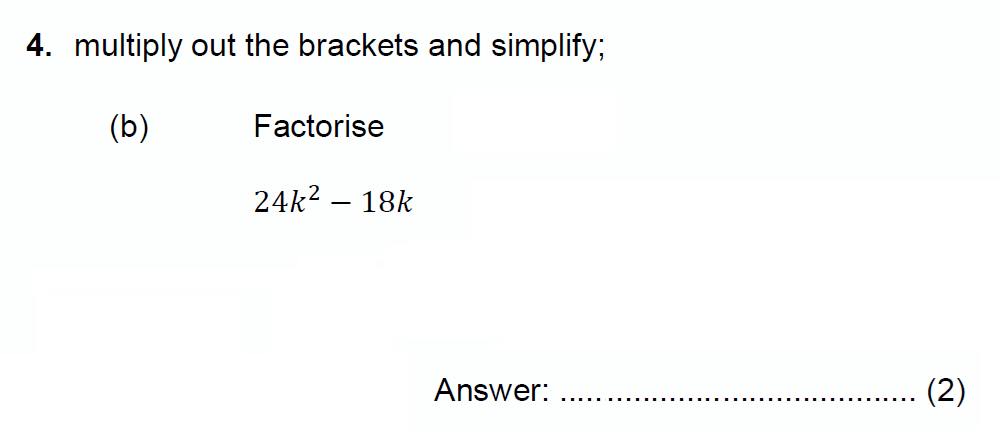 Question 06 - Chigwell School 13 Plus Maths Specimen Paper