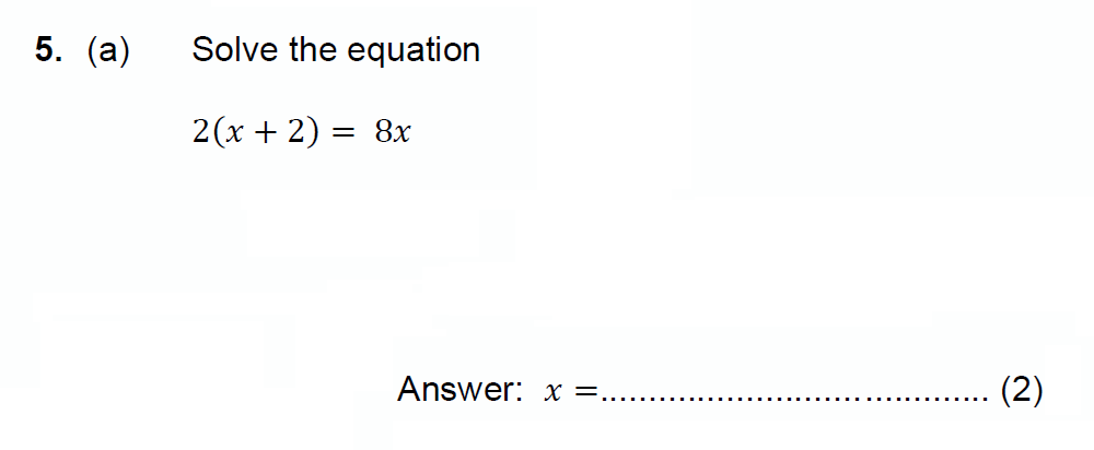 Question 08 - Chigwell School 13 Plus Maths Specimen Paper