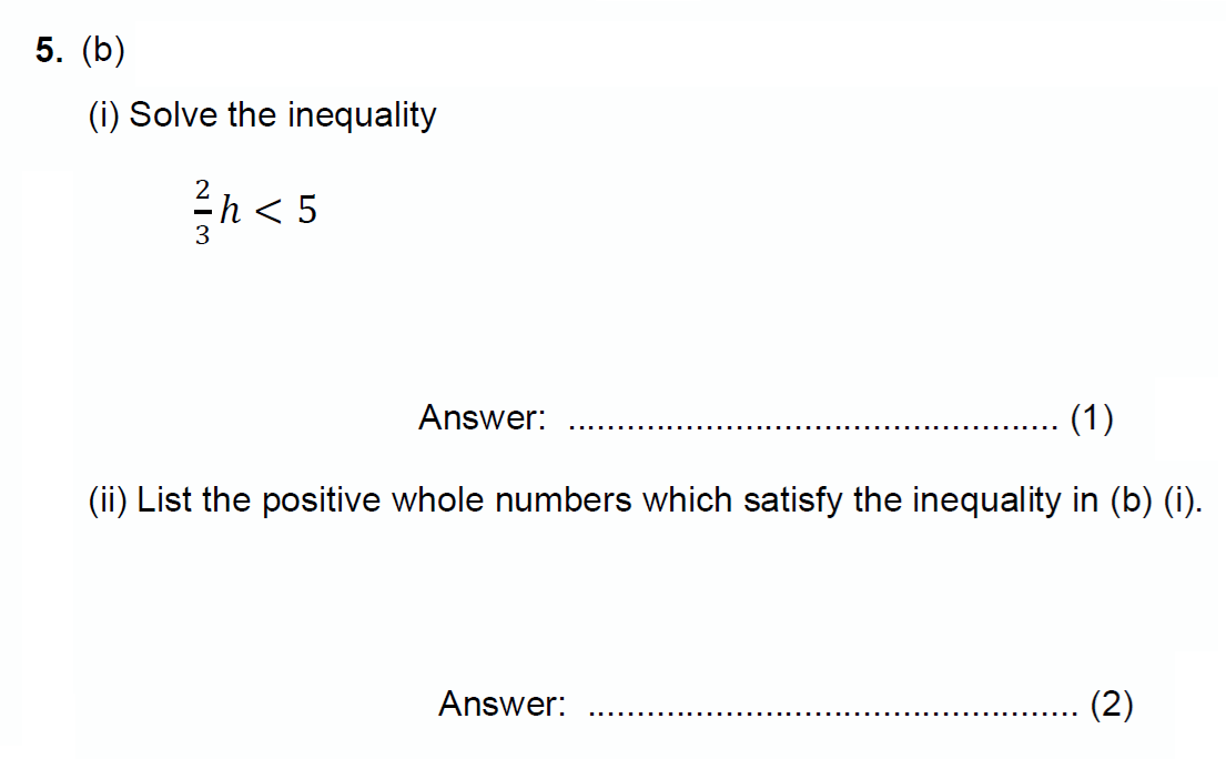 Question 09 - Chigwell School 13 Plus Maths Specimen Paper