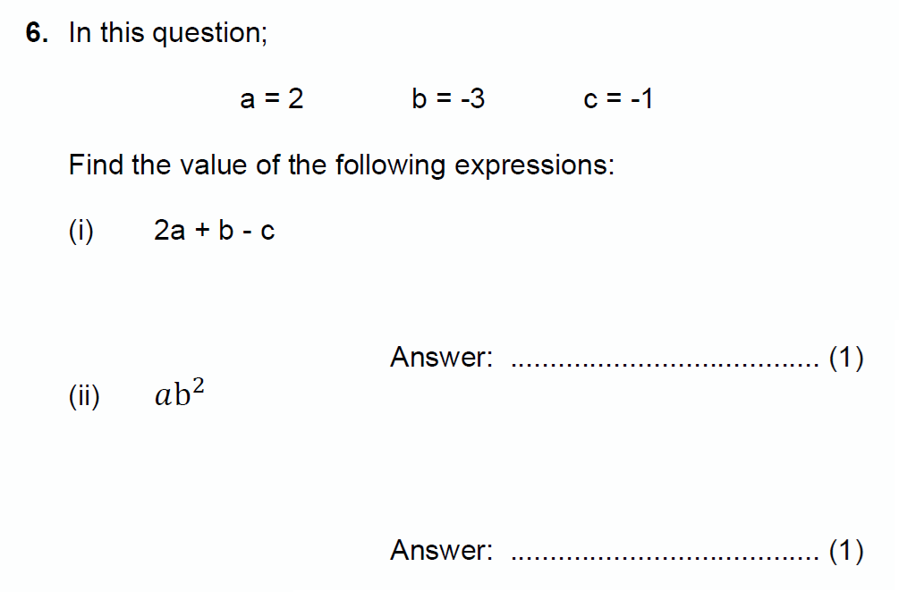 Question 10 - Chigwell School 13 Plus Maths Specimen Paper