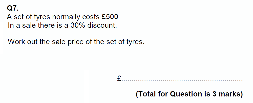 Question 10 - EPSOM College Year 9 Maths Specimen Paper