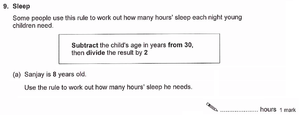 Question 15 - Ashford School Year 9 Maths Entrance Exam Sample Paper