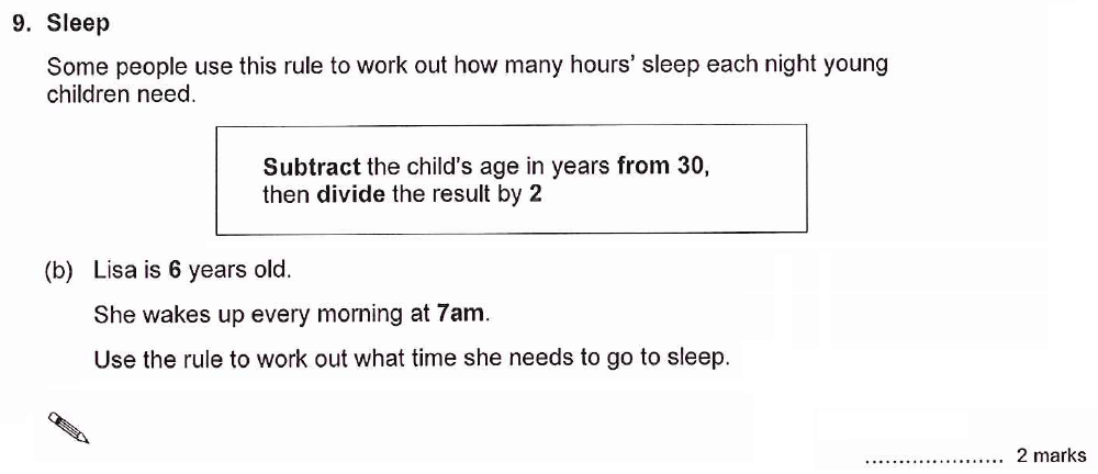 Question 16 - Ashford School Year 9 Maths Entrance Exam Sample Paper