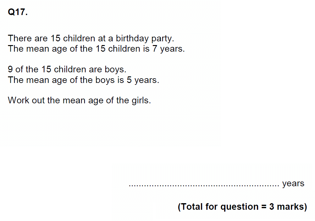 Question 23 - EPSOM College Year 9 Maths Specimen Paper
