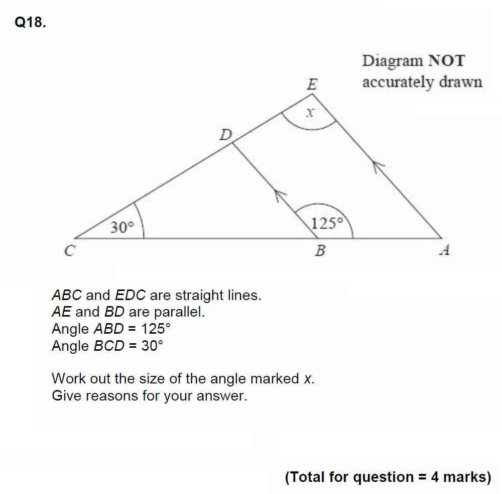 Question 24 - EPSOM College Year 9 Maths Specimen Paper