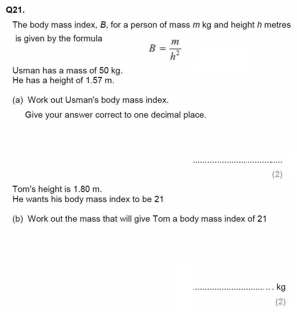 Question 28 - EPSOM College Year 9 Maths Specimen Paper