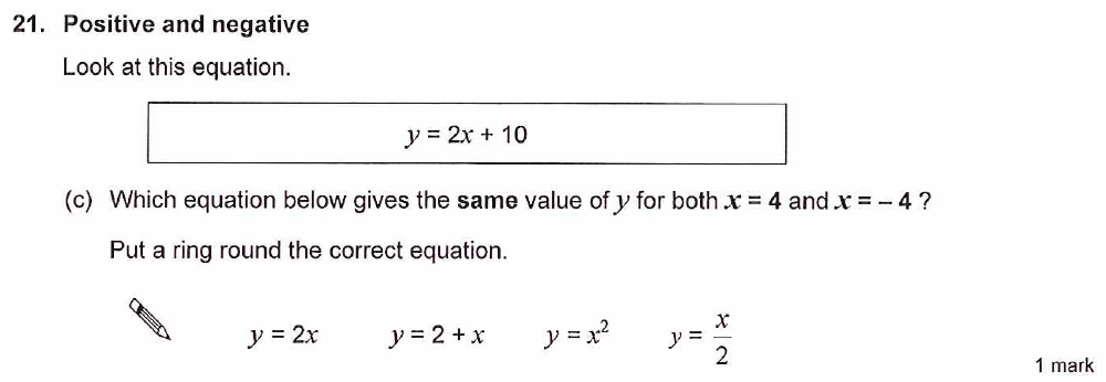 Question 34 - Ashford School Year 9 Maths Entrance Exam Sample Paper