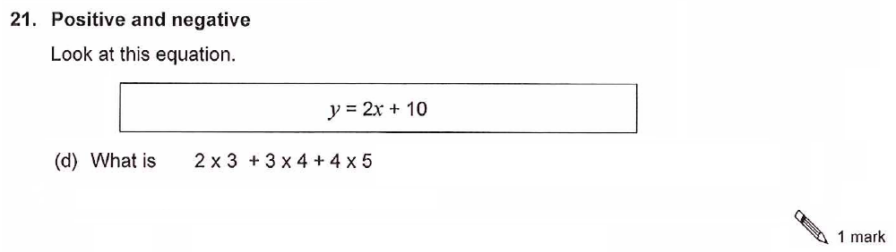 Question 35 - Ashford School Year 9 Maths Entrance Exam Sample Paper